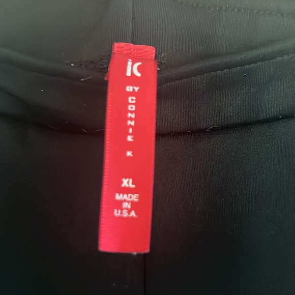 IC by Connie K Boho Black Pants; cute cut-out design SZ XL - Picture 4 of 7